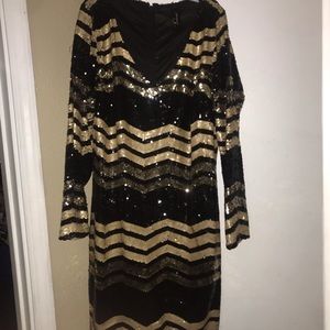 Black and gold Torrid sequin dress